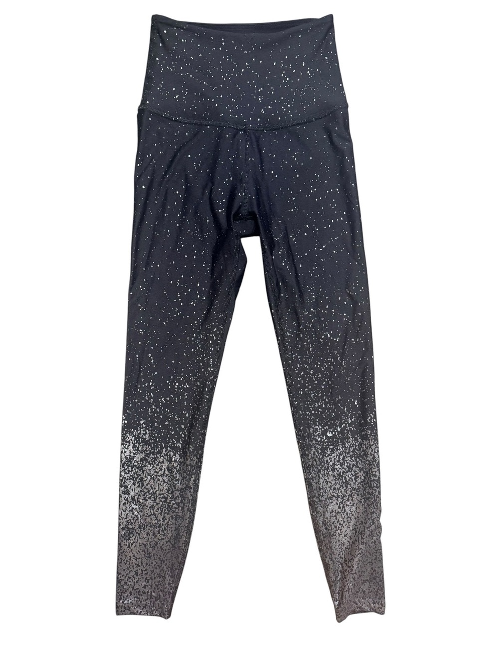 Beyond Yoga Black Silver Speckled High Waisted Leggings Size S Made in USA - Picture 2 of 10